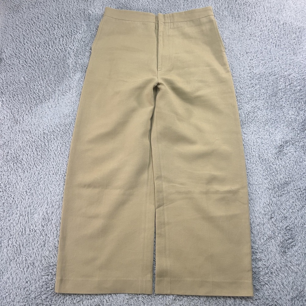 RECTO Pants Woman M 32x28 Tan Lagenlook Wide Leg Minimalist Relaxed Contemporary